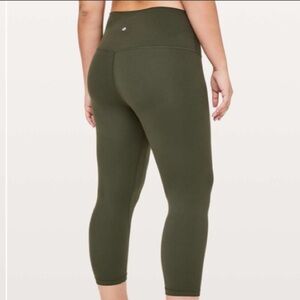 Lululemon Align Crop *21" Dark Olive 1881